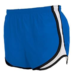 Royal Blue and White jersey white side stripe sport velocity shorts elastic waist