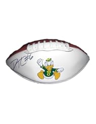 DeAnthony Thomas Autographed Oregon Ducks Logo Football W/PROOF, Picture of DeAnthony Signing For Us, Oregon Ducks, Rose Bowl, "Black Mamba"