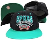 San Antonio Spurs Black/Teal Two Tone Snapback Adjustable Plastic Snap Back Hat / Cap