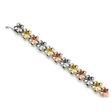 Plumeria Bracelet in Tri-Color 14K Gold