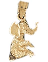 Dazzlers Solid 14 karats Gold 3D Elephant Charm Pendant available in three colors from jewelsberry (weights: 3.1 grams only)