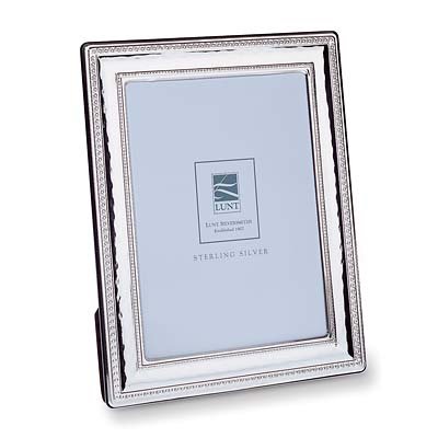 Lunt Hammered Scroll Sterling Picture Frame, 8 by 10-Inch