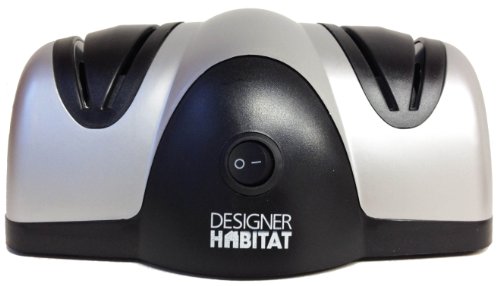Designer Habitat - Electric Knife Sharpener Two Stage Sharpener - for Precision Grinding and Fine Honing Kitchen Knives