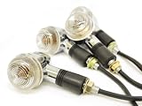 Front and Rear Mini Chrome Turn Signals Fits Metric Cruisers, Harleys, Choppers Enhance the look with these Mini Bullet Chrome Turn Signals Blinkers, Harley Davidsons, Suzuki, Honda, Kawasaki, Yamaha Cruisers