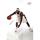 Los Angeles Clippers (Baron Davis) Sports Poster Print - 24x36 custom fit with RichAndFramous Black 24 inch Poster Hangers