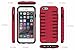 Justola Shockproof iPhone 6/6s Case, Dual Layer, Heavy Duty, Rugged Silicone iPhone Protection, 4.7 Red