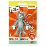Simpsons Itchy & Scratchy Scratchy the Cat Bendable Keychain