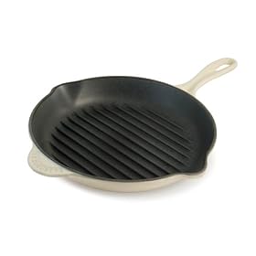 Le Creuset Cast Iron Round Grillit, Almond, 26 cm