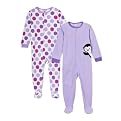 Toddler Girls' Just One Year 2pc Fleece Penguin/Dot Blanket Sleeper Set - Light Purple/White