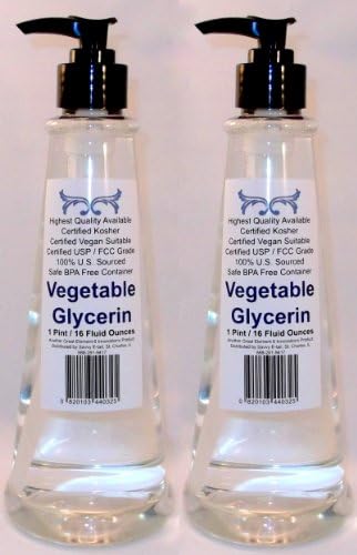 Kosher USP Vegetable Glycerin-2 Pack of 16 Oz. Pump Bottles