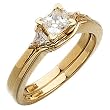 Princess Cut Diamond Wedding Ring Set