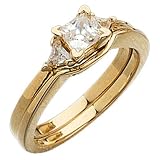 Princess Cut Diamond Wedding Ring Set