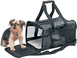 LTHR PET CARRYR MSH SIDE