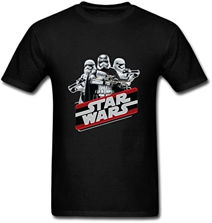 Monxin Star Wars The Force Awakens Logo O-Neck T Shirtsfor Male Black M