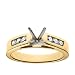 14k Yellow Gold Round Channel-Set Diamond Engagement Ring Setting (1/3 ct tw, J, I1)