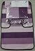 PURPLE & LILAC STRIPE FABRIC SHOWER CURTAIN, FABRIC COVERED RINGS, AREA RUG & CONTOUR RUG SET