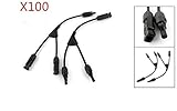 Anlighter® Y字型並列用 MC4 パラレル コネクタ / 1M2F + 2M1F / TUV 太陽光パネル専用 / ソーラーパネル ケーブル Y字型コネクタ－ (50 個セット)® Y字型並