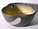 黄釉刷毛目水鉢（12号)　（信楽焼・陶器・水鉢・めだか鉢・睡蓮鉢・蓮鉢・Y）*