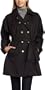 ABS by Allen Schwartz Women's Dolmans Sleeve Trench Coat,Black,Small