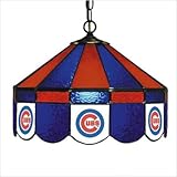Chicago Cubs Stained Glass Pub Light Style: Swag