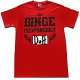 THE SIMPSONS BINGE RESPONSIBLY DRINKING Tee Licensed at Blue Devil Clothing