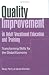 Quality Improvement in Adult Vocational Education and Training: Transforming Skills for the Global Economy