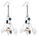 Shell Heart Titanium Plated Dangle Earrings