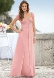 Shirred Cap-Sleeve gown
