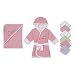 Joy by Carter's hooded towel, robe and 6 pk washcloth - Pink JOY