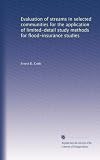 Evaluation of streams in selected communities for the application of limited-detail study methods for flood-insurance studies