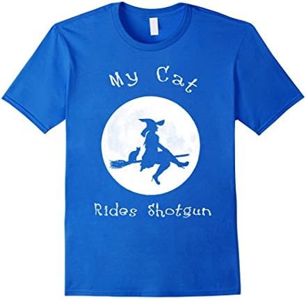 My Cat Rides Shotgun - Male Large - Royal Blue