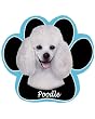 White Poodle Dog Paw Mouse Pad
