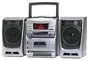 Audiovox CE304R Micro Portable Component System with AM/FM Stereo Radio, CD, Cassette & Remote