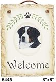 Bernese Mountain Dog Decorative Hanging Welcome Slate
