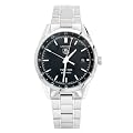 TAG Heuer Men's WV2115.BA0787 Carerra Calibre 7 Twin Time Automatic Black Dail Steel Bracelet Watch