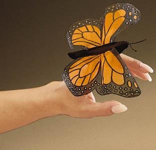 Folkmanis Mini Butterfly Monarch Finger Puppet