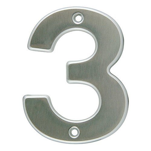 Ultra Hardware House Number 3 - Satin Nickel