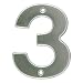 Ultra Hardware House Number 3 - Satin Nickel