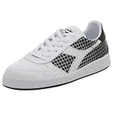  : Diadora Heritage Men's B. Elite Net Sneaker,White/Black,7.5 M
