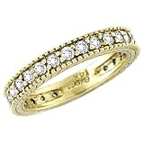 14K 1.00 CTW Diamond Milgrain Band by Morris & David