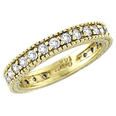 14K 1.00 CTW Diamond Milgrain Band by Morris & David