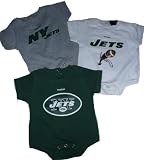 New York Jets 3pc Onesie Creeper Set 0 - 3 Months Newborn