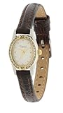 Caravelle by Bulova Women's 45L119 Crystal Silver White Dial Strap Watch