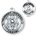 Sterling Silver St Michael United States Army Medal and 24-inch Chain