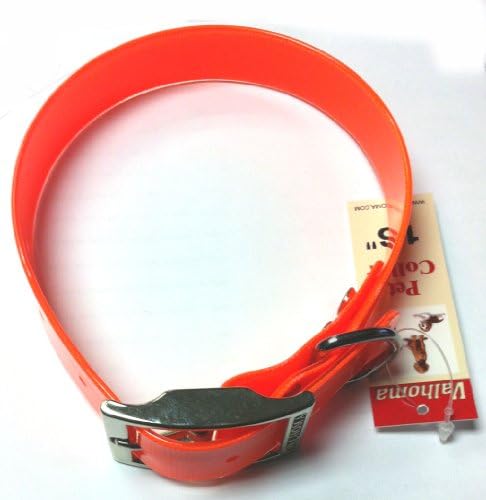 Valhoma Nylon Collar Plastic Coated Orange 22 Inch