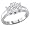 14K White Gold 3 Three Stone Round Diamond Ring (1/4 ctw) - Size 5