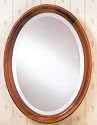 Cherry Bowl Bevel Oval Mirror (Brown)