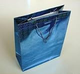 Gift Bag Holographic 18cm X 23cm 12/Pk - Blue (SC0002B)