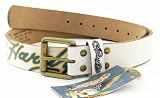 Ed Hardy By Christian Audigier Lvkills Skull NC In White Men's Belt EH1103