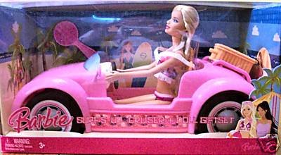 4190c3bONzL Barbie Surfs up Cruiser + Doll Giftset   Pink Car